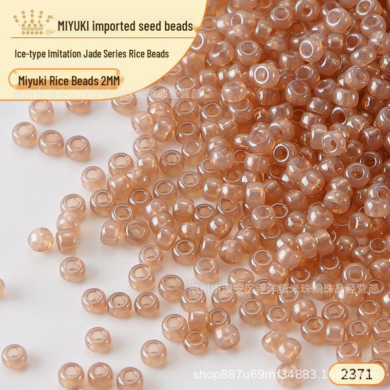 Japanese Miyuki 2mm Imitation Jade Rice Beads for DIY Jewelry and Beading