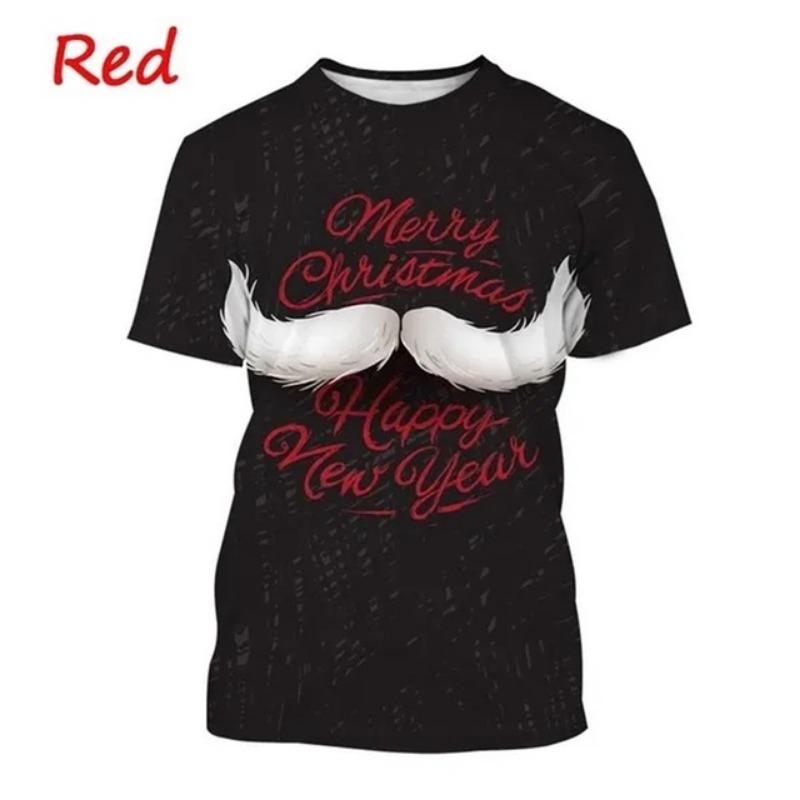 3D Tištěné Tričko Šťastný Nový Rok Pro Muže Ženy Osobnost Festival Nový Rok Tričko Topy Ležérní Oversized Trička Streetwear