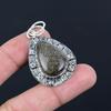 Pear Root Chakra Natural Stingray Coral 925 Sterling Silver Wife Bezel Pendant