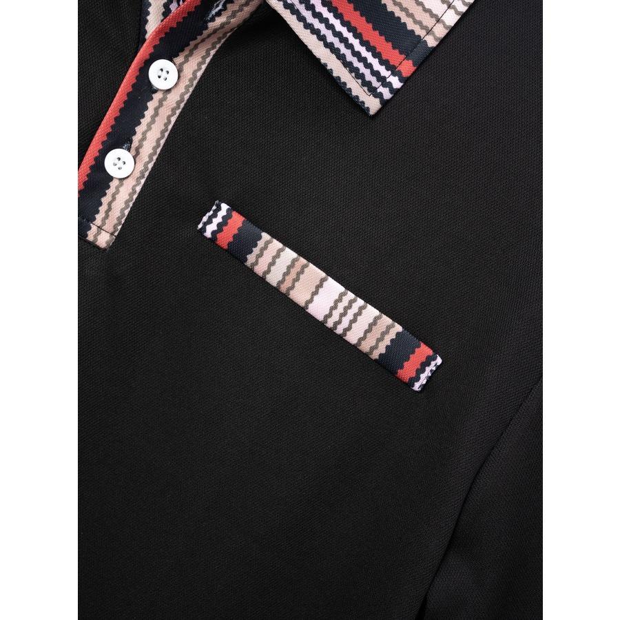Men's Summer Tops Lapel Casual T Shirt Fake Pocket Short Sleeve POLO Shirts