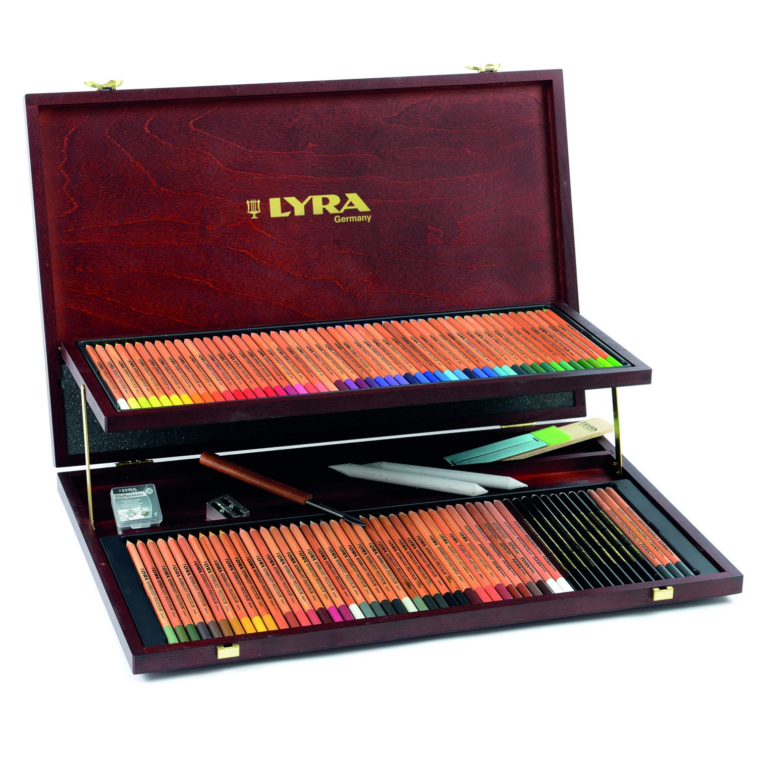 

Lila colored pencil polycolor wood box L2004200 78 colors oil-based