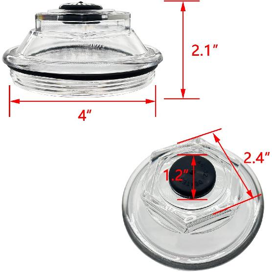 iFJF 21-36 Oil Cap Kit Replacement for Dexter 9K (AFTER 10-1-89) & 10K & 12K & 15K Axles, K71-148-00 Oil Bath Dust Caps 4.0" Thread Trailer Axle