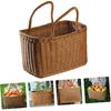 BESPORTBLE 1pc Woven Basket Outdoor Basket Baskets Basket for Fruit Large Woven Baskets for Storage Flower Woven Basket Wicker Basket with Plastic