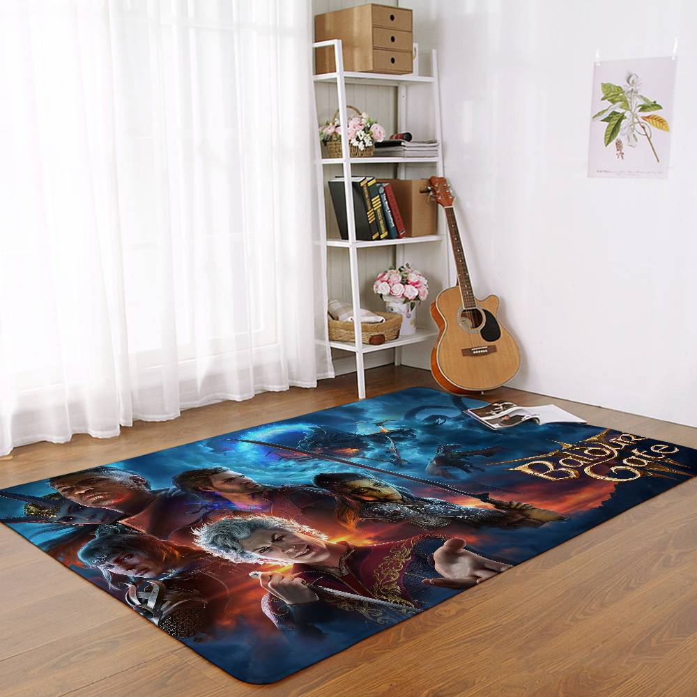Table Mat Game B-Baldur's Gate Floor Mats Home Laundry Rug Carpet For Living Room Decor Lounge Area Foot Mat Entrance Doormat