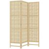 3-Panel Room Divider, 180 Cm Foldable Wall Screen, Freestanding Room Divider with Hand-Woven Design for Home, Natural