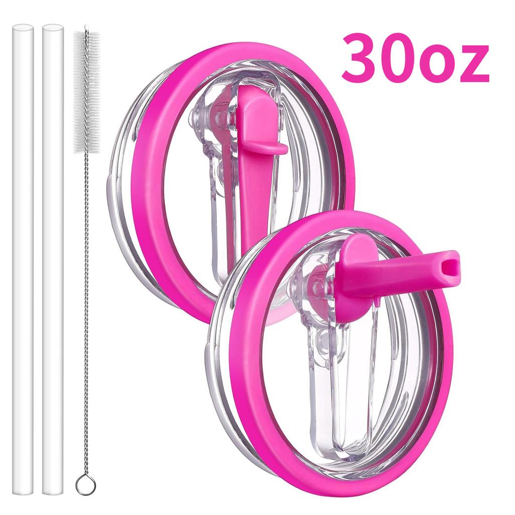 2er-Pack 30/40 oz Becher Abnehmbarer Klappdeckel mit Strohhalm Ersatz Passend für Tasse, Auslaufsicherer Klappdeckel für Becherzubehör
