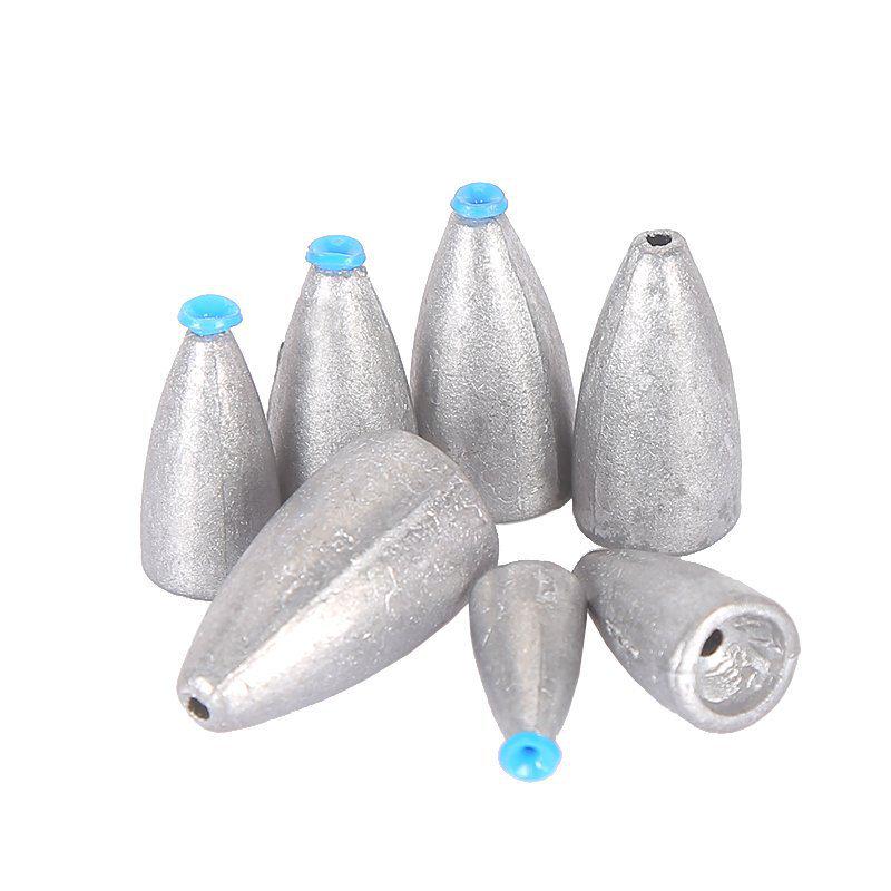 Texas Rig Bullet Lead Sinker with Plastic Core for Long Cast Fishing