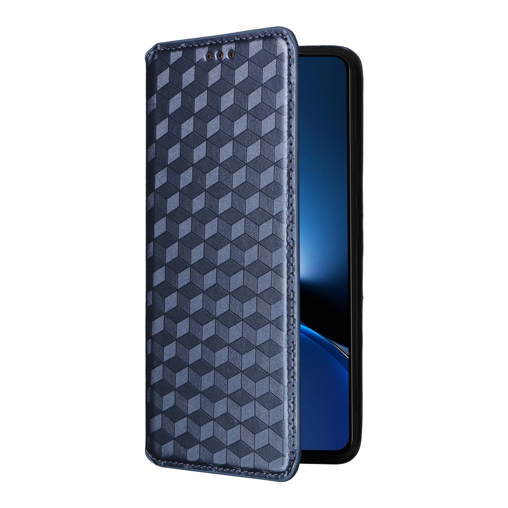 For Xiaomi Poco X7 Pro 5G/Redmi Turbo 4 5G Wallet Case Rhombus Imprinted Leather Phone Cover