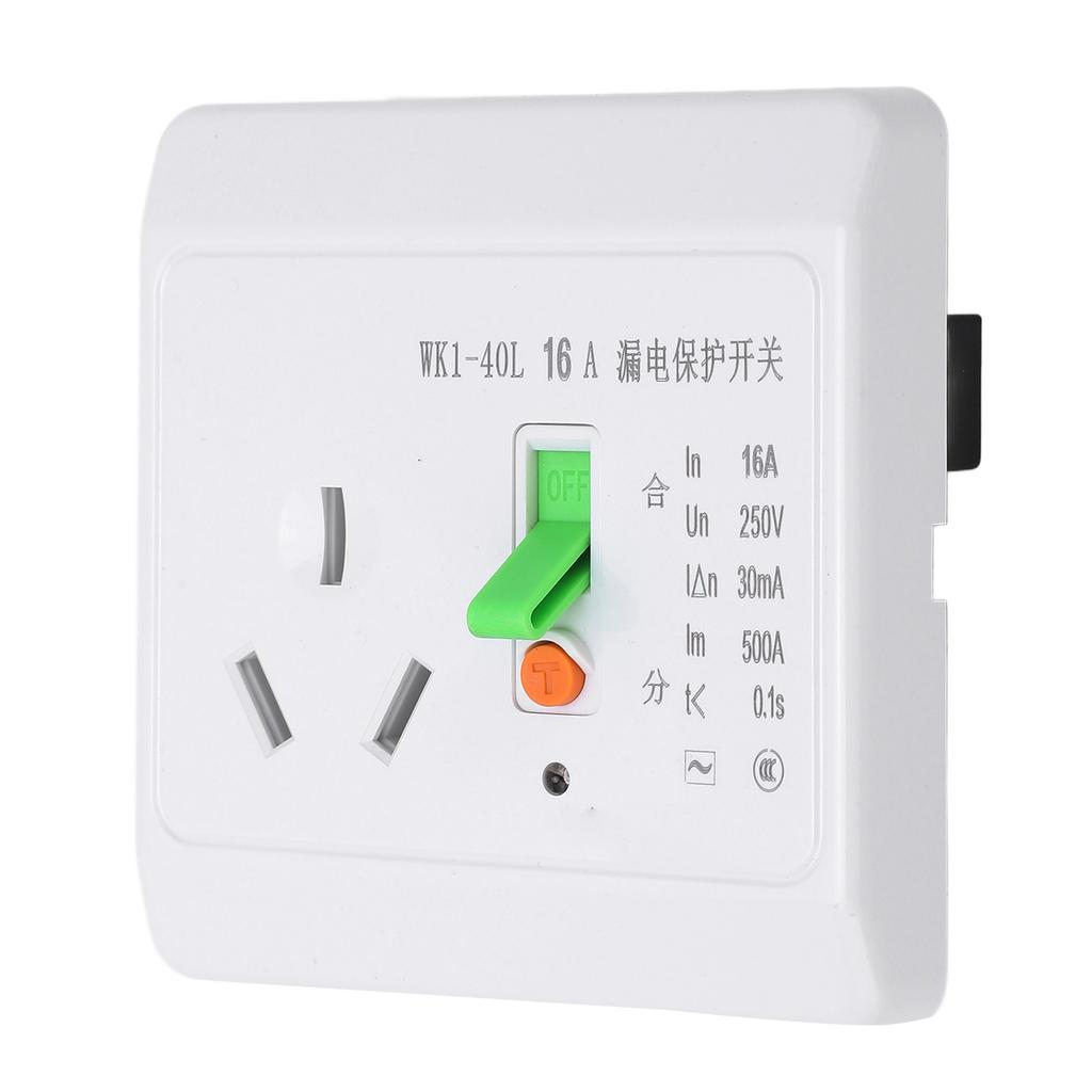 Leakage Protector Receptacle Stable 16A Household Circuit Leakage Protector Switch for Air Condition 230V