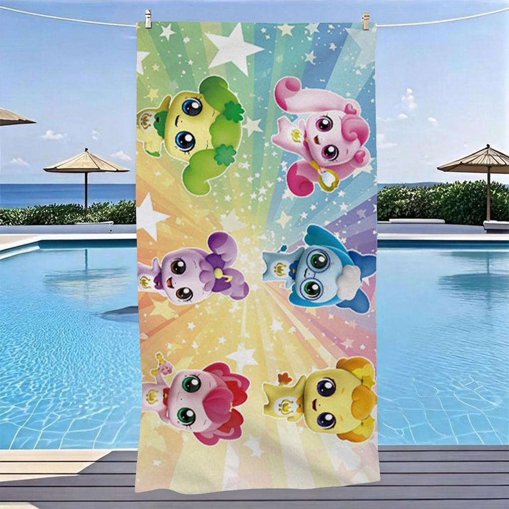 Cute Catch Teenieping Beach Towel Premium Microfiber Towel Quick Dry For Pool Swimming Outdoor Universal Bathroom Accessories