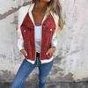Denim Patchwork Knit Cardigan with Zipper Closure, Multiple Color Options