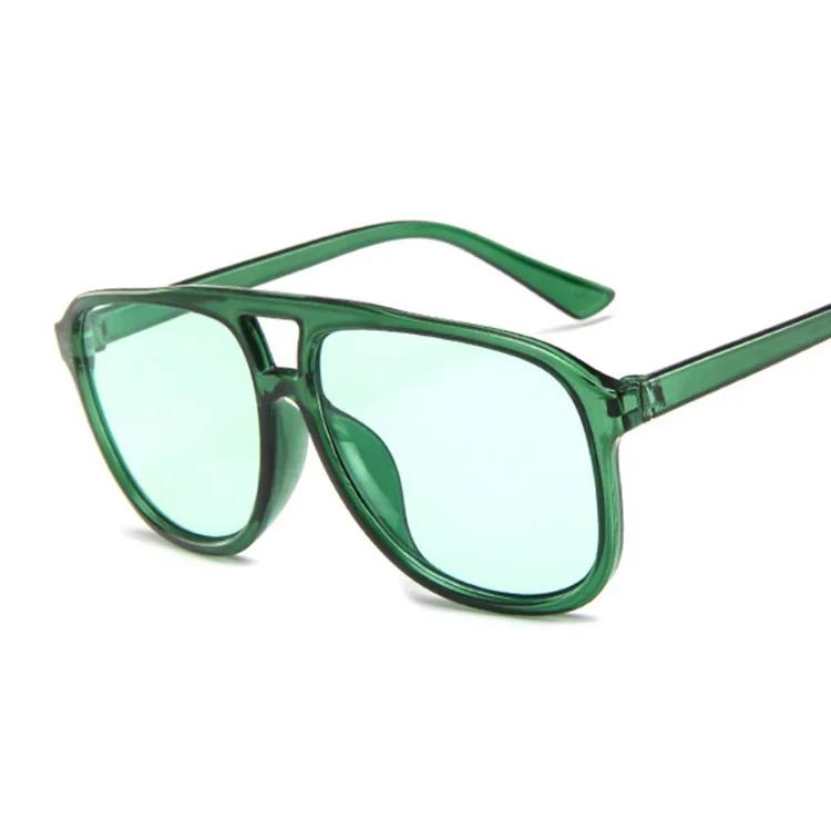 Green Oversized Pilot Sunglasses Woman Shades Retro Classic Vintage Sun Glasses Female Colors Brand Designer