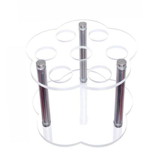 

Держатель для картриджей с вкусом 7 вкусов Прозрачная акриловая стойка для хранения Органайзер для картриджей с вкусом для картриджей Cirkul Хранение на кухонной столешнице прозрачный