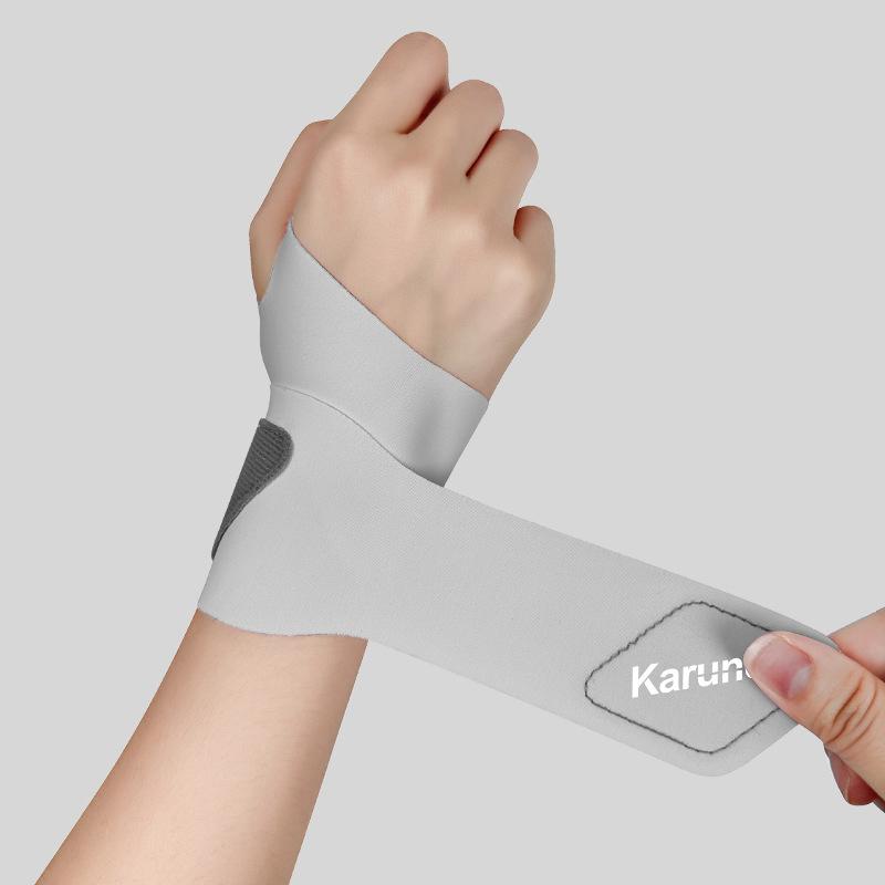 

1 шт. Регулируемый тонкий фиксированный спортивный напульсник из спандекса при растяжении, бандаж для запястья при тендините с застежкой-липучкой, напульсник, суставной бандаж серый