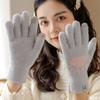 Cat Paw Plus Velvet Elastic Love Female Gloves  Gloves Wool Mittens Driving Gloves