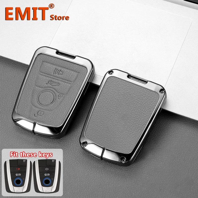 

Zinc Alloy Leather Car Key Case For Bmw I3 I8 Series Keychain Bag Shell Remote Holder Protection Cover Auto Interior Accessories