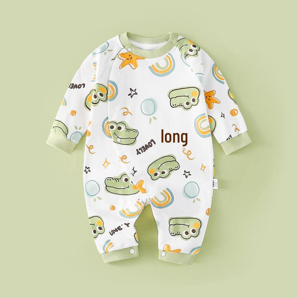 Unisex Cotton Baby Romper - Spring/Autumn Cartoon Onesie for Newborns