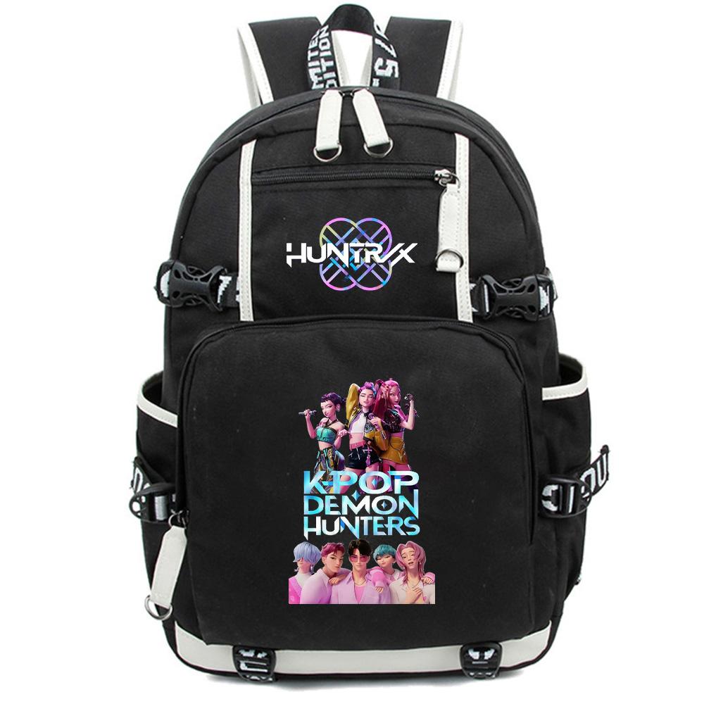 Anime Cartoon K-Pop Demon Hunters Backpack Large Capacity Bookbag for Student Boy Girl Schoolbag Outdoor Waterproof Laptop Travel Bag Mochila