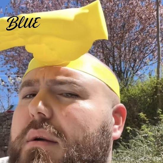 Beach Sun Hat Yellow Palm-Shaped Creative UV Protection Trendy and Funny Elastic Outdoor Blocks Direct Sunlight Comfortable Summer for Travel