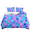 Three-Piece 3D Quilt Cover Plant Gradual Change Scale Brush Kit Bedding