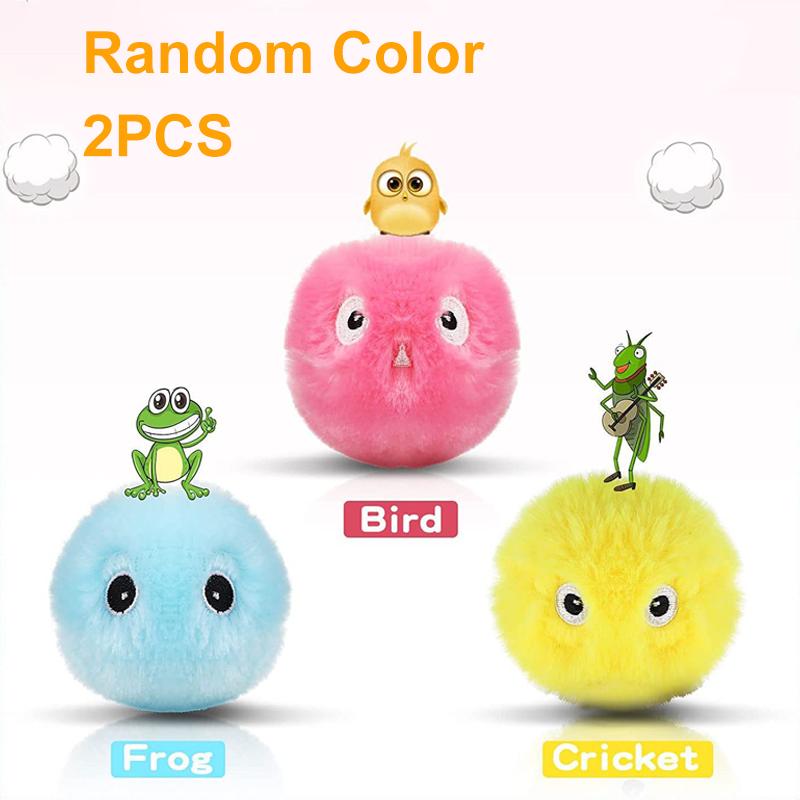 Automatic Cat Toy with Random Barking Sounds Interactive Plush Ball for Boredom Relief & Exercise Electric Pet Teaser Gift