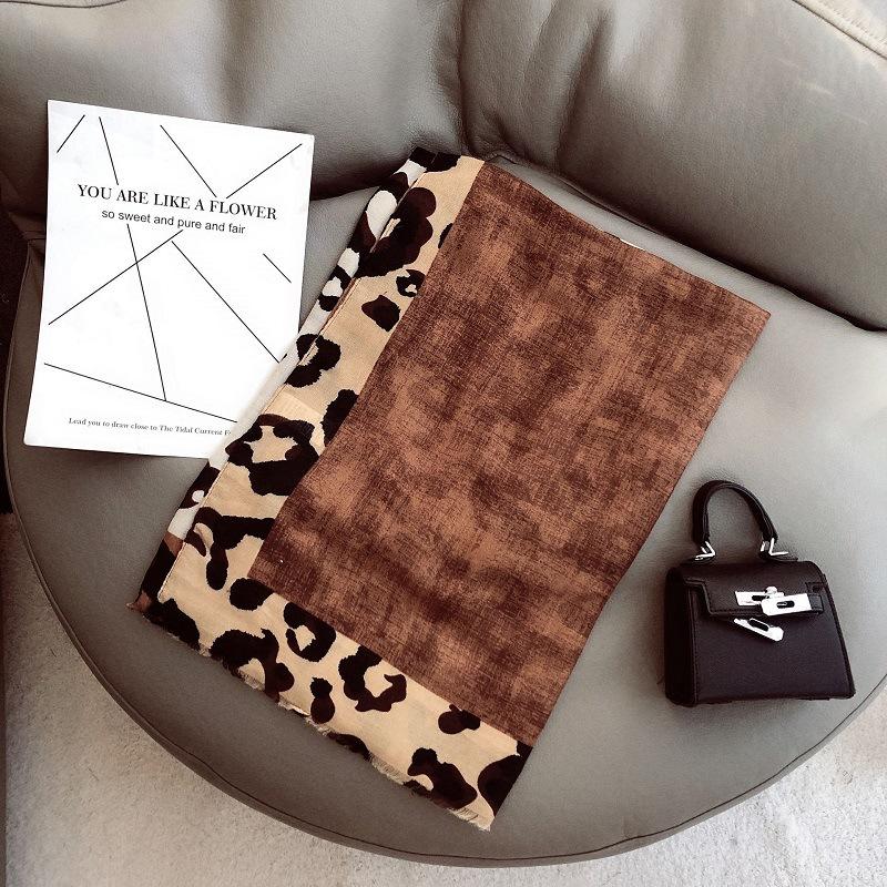 Spain Fashion Ombre Sexy Leopard Fringe Viscose Scarf Lady Print Soft Hijab Shawls And Wraps Pashmina Muslim Stole 180*90Cm