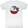 Jaws T-Shirt Cartoon Hungry Shark White Tee