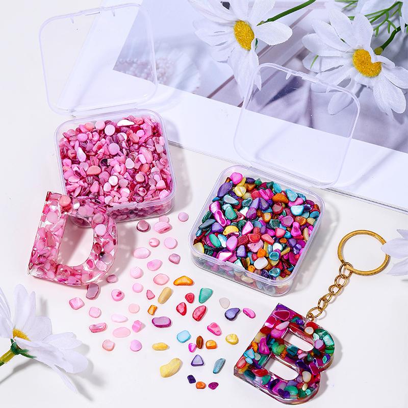 50g Crushed Shells Natural Pearl Light Nail Seashell Slices Particle Shell Charm for DIY Art Crafts Table Scatter Party Favor