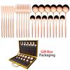 Tableware Set Gift Box Fabulous Cutlery Knife Fork Dessert Spoon Coffee Spoon 24PCS Gold Flatware Dinnerware Sets