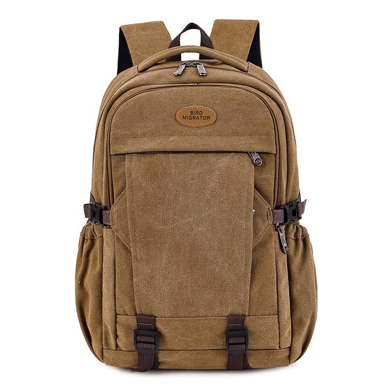 

Retro Canvas Backpack for Male College and High School Students, Men s Casual Commuting Outdoor Travel Backpack темно-коричневого