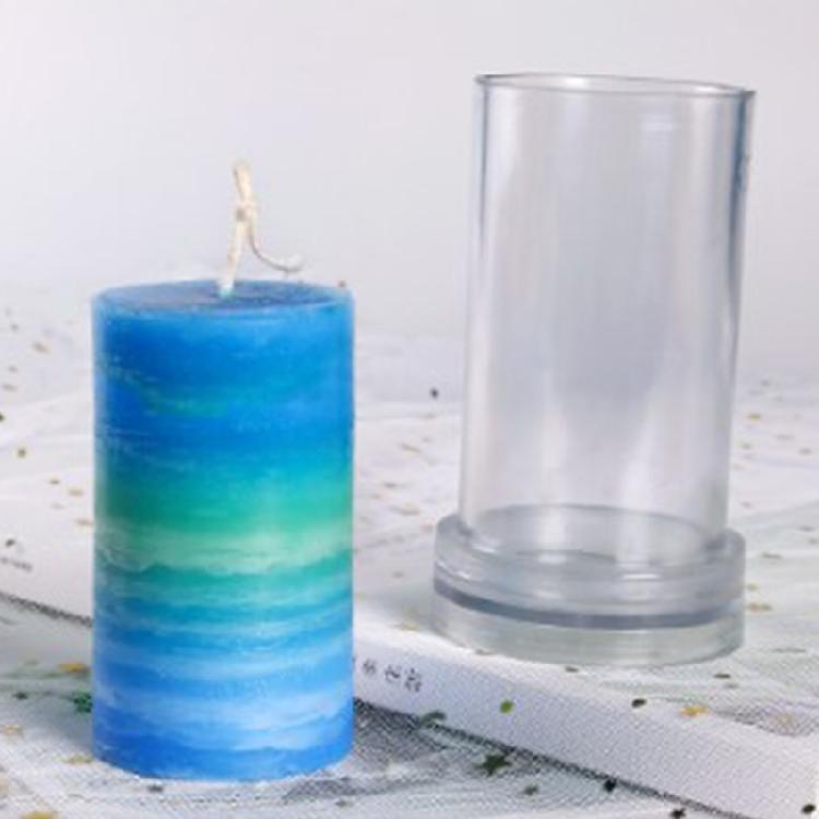 2 Pieces Plastic Cylinder Candle Making Moulds Classic Dinner Candle Mold