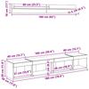 TV Wall Shelf Set 5 pcs Black Oak Effect Particleboard