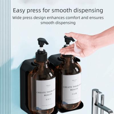 Hand Press Wall Mounted Soap Dispenser Lock Hand Sanitizer Jar Refillable Bottle Holder  Hotel