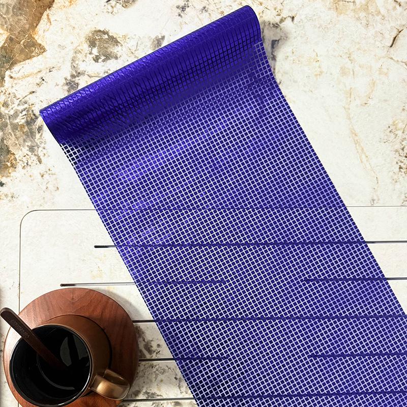 Gold Foil Plaid Sequin Party Table Runner