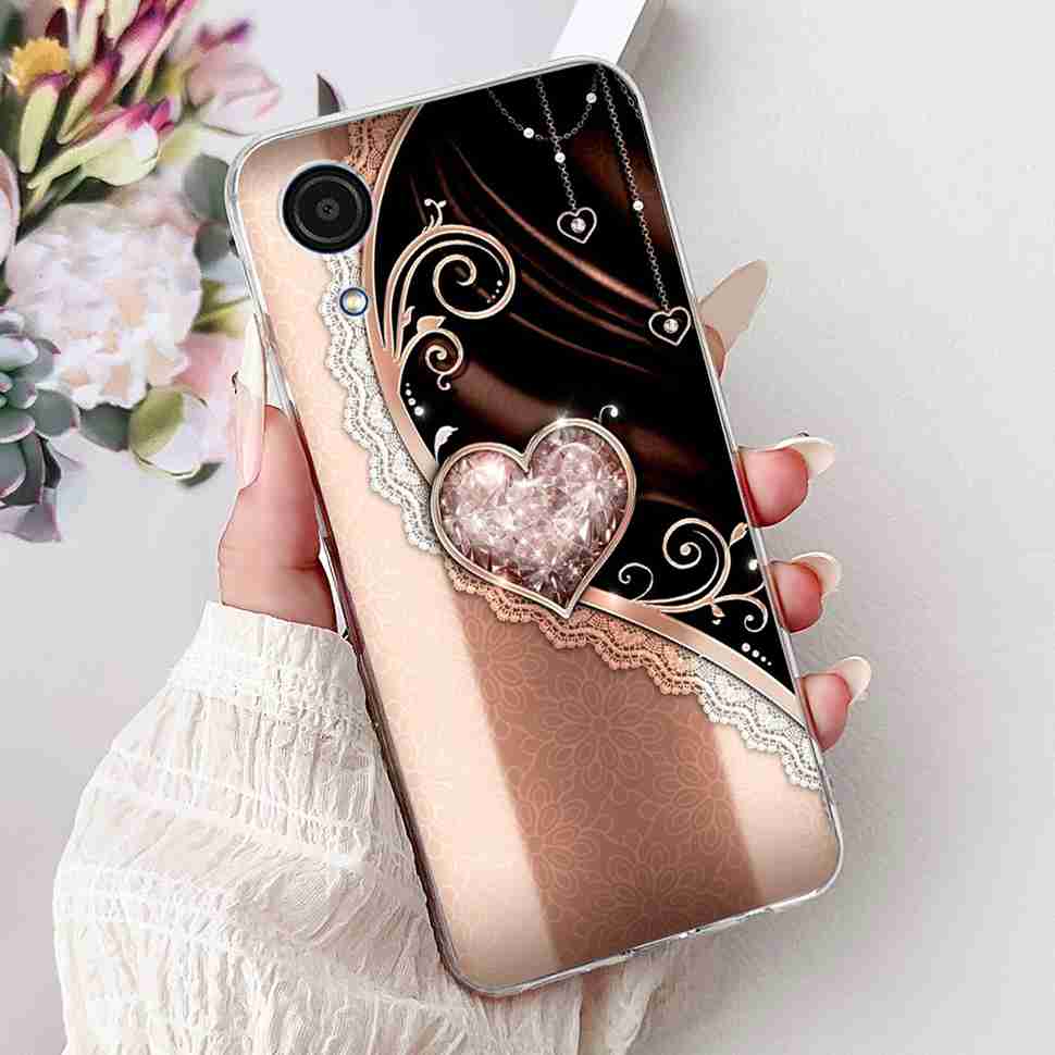 For Samsung A03Core Case Soft Silicone Cute Heart Painted Cover Case For Samsung Galaxy A03 Core SM-A032F TPU Fundas Capa