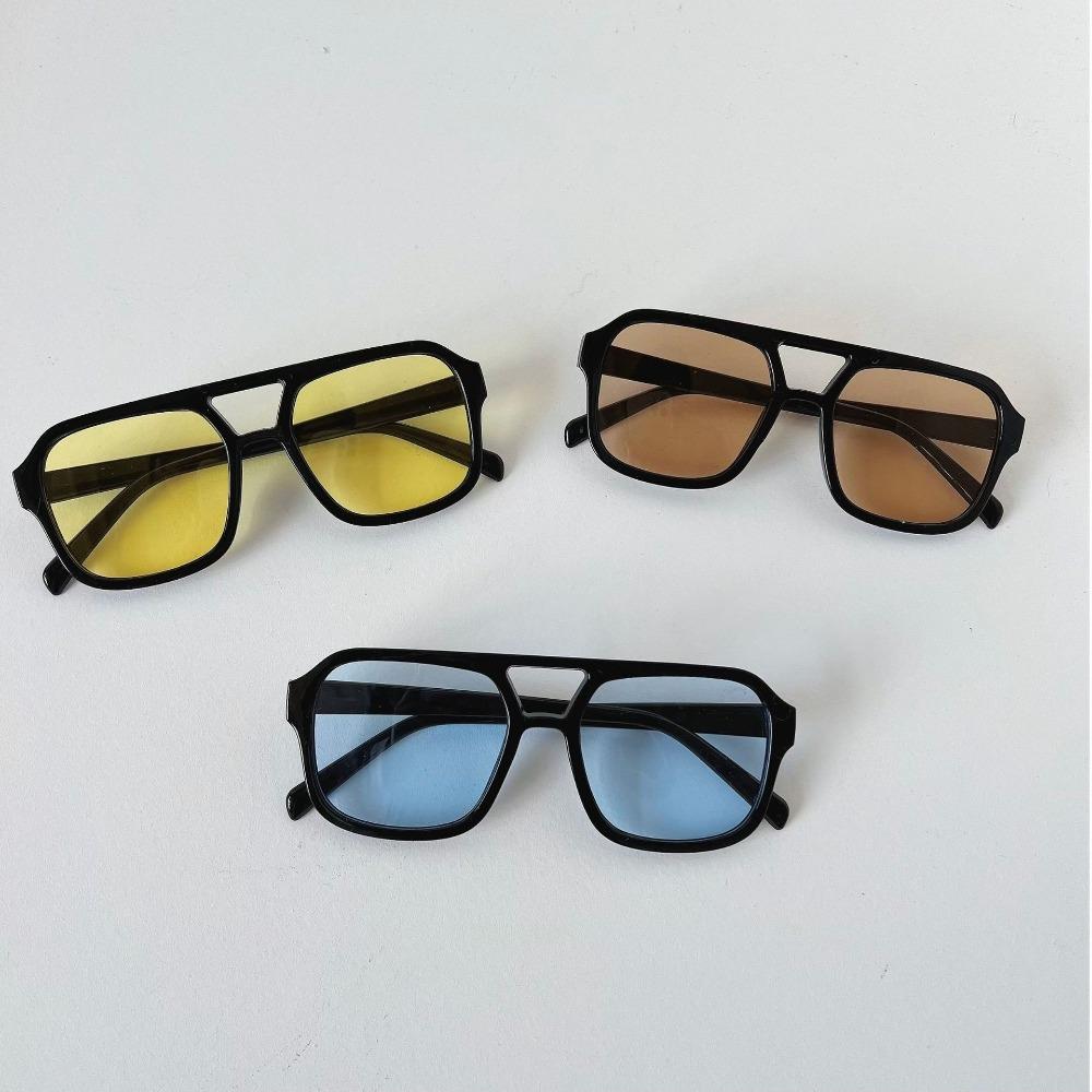Double Beam Square Sunglasses UV400 Retro Eyewear Fashion Pilot Sun Glasses  Outdoor