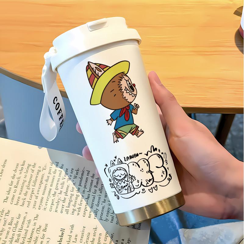 Slámkový hrnek na vodu Velká kapacita 316 Nerezová ocel Vysoká hodnota Termoska na dvojí pití Hrnek na kávu do auta