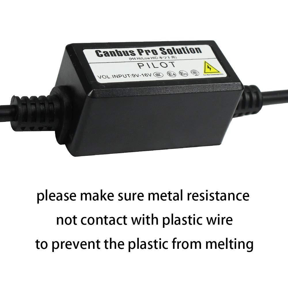 YUNPICAR LED H4 Hi/Low Uso Dual, Decodificador LED, Faro, Prevención de Parpadeo LED, Cancelador, Unidad