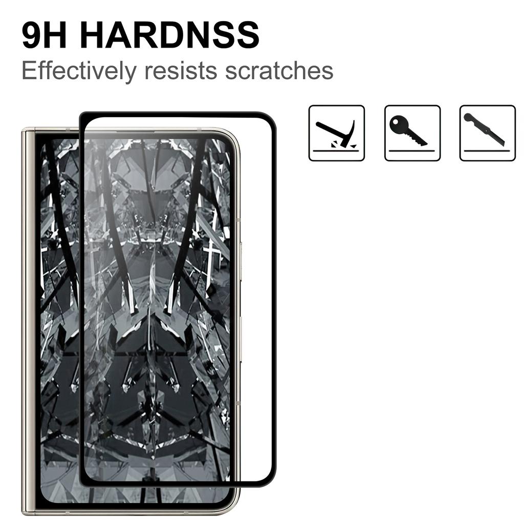 AGC Glass Screen Protector for Google Pixel Fold ,Full Glue Black Edge Full Cover Phone Screen Film