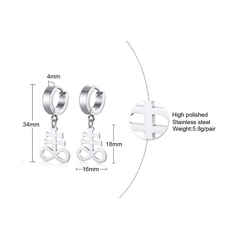 Star Hoop,Stainless Steel Star Earring, Polaris Dangle Hoop Earring, Stars Charm Earrings For Men Women Jewelry