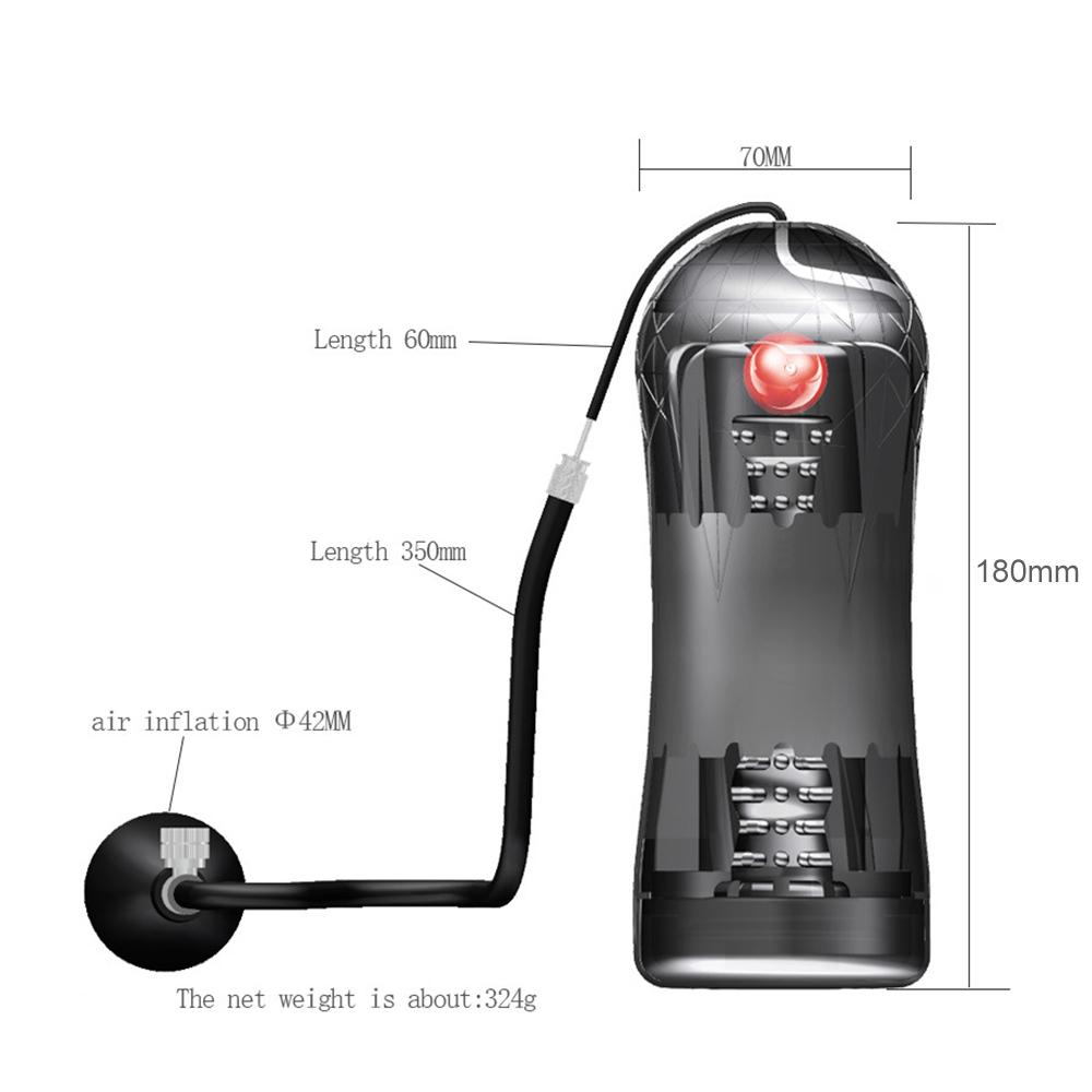 Penis Pump Male Masturbation Cup Male Masturbation Sex Toys For Men Glans Stimulator Penis Trainer Real Vagina 10 Frequency Adult Products