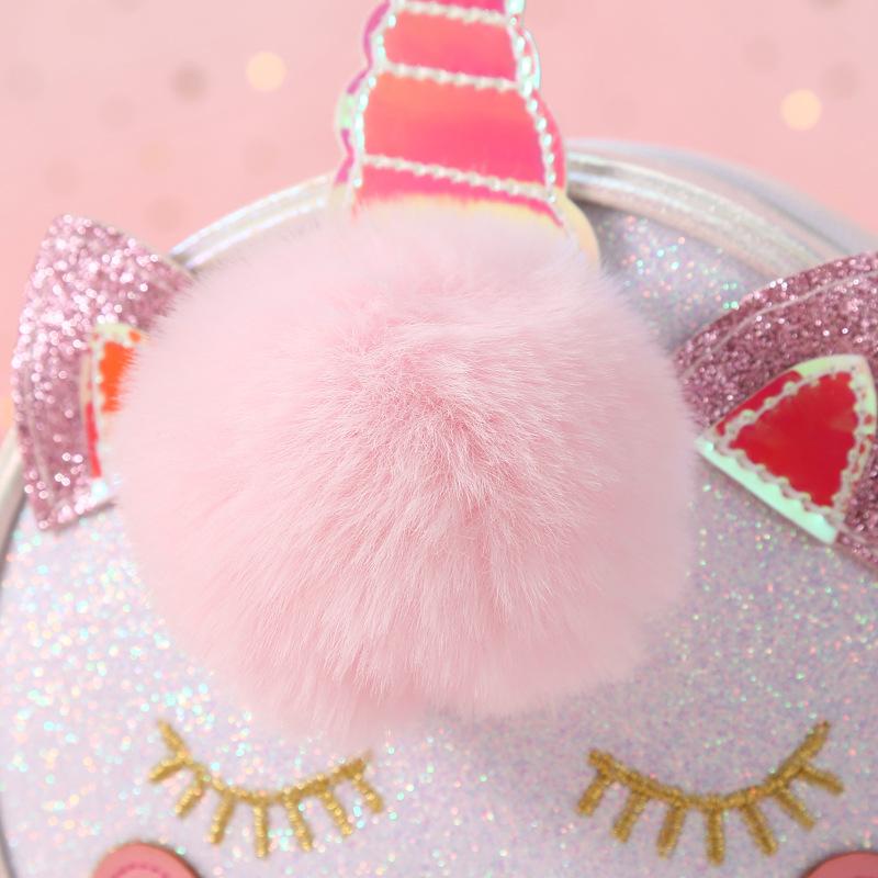 Unicorn Crossbody bag:Shiny Pink,cute Cartoon style!Perfect for Kids—doubles As a Single-shoulder Bag,travel Pouch & Coin Purse.