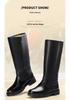 Men's Genuine Leather Equestrian Riding Boots with Zipper - Over-the-Knee Spring & Autumn Style