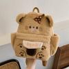 Large Capacity Bear Plush Schoolbag Adjustable Straps Animal Shoulder Bag  Lady