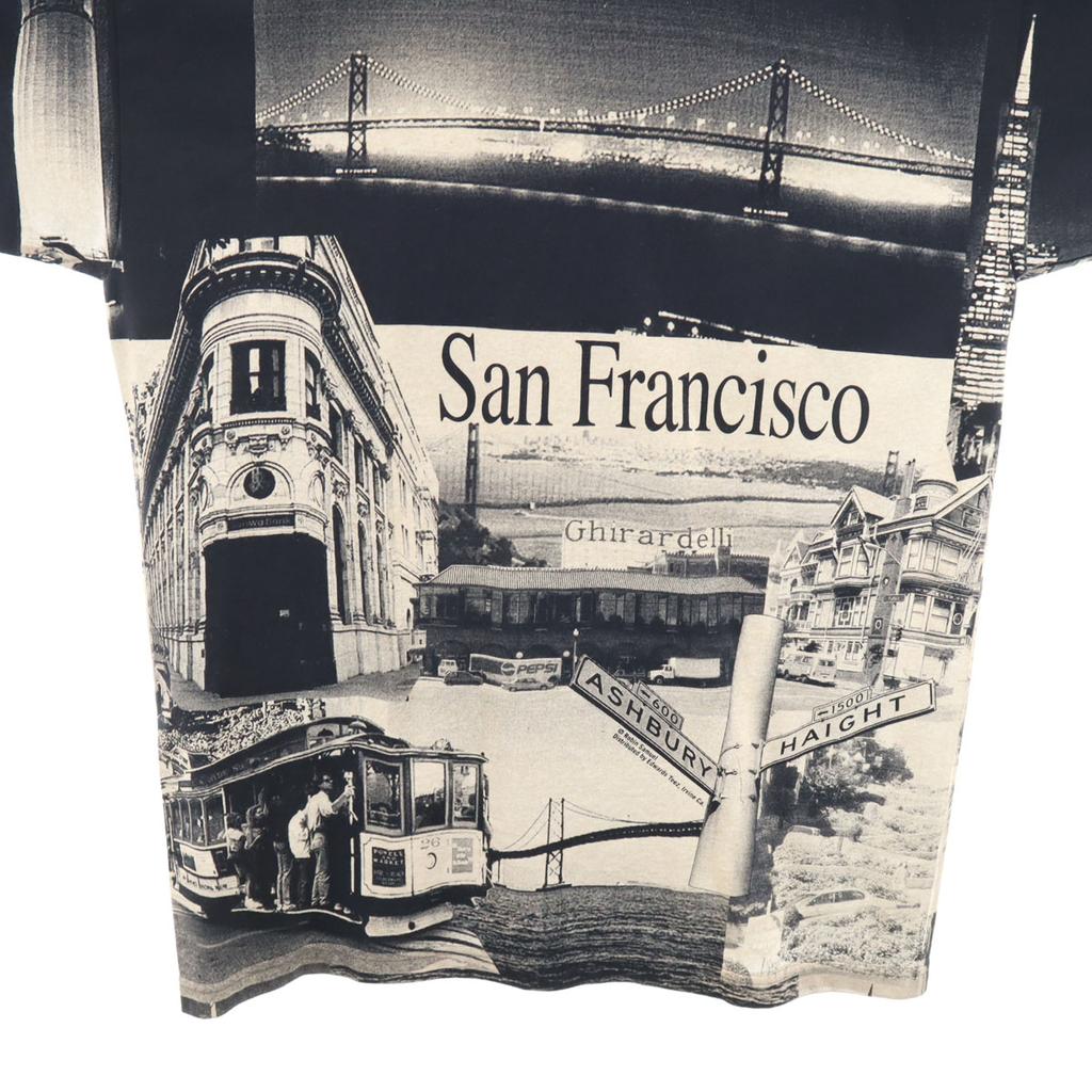 Murina 90s Made in USA Old Photo print Short sleeve T-shirt L dark blue Men's Used