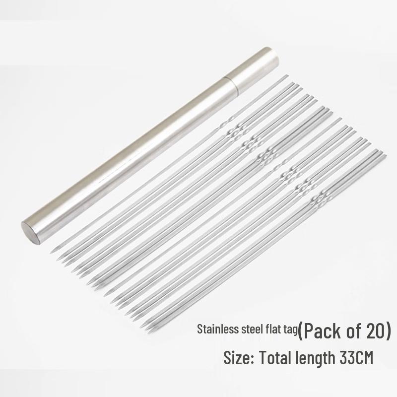 

ZISIZ Stainless Steel Flat BBQ Skewers