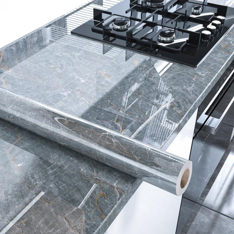 Îngroșați PVC Marmură DIY Auto-adeziv Tapet Renovare Mobilier Autocolante Bucătărie Film Decorativ Impermeabil