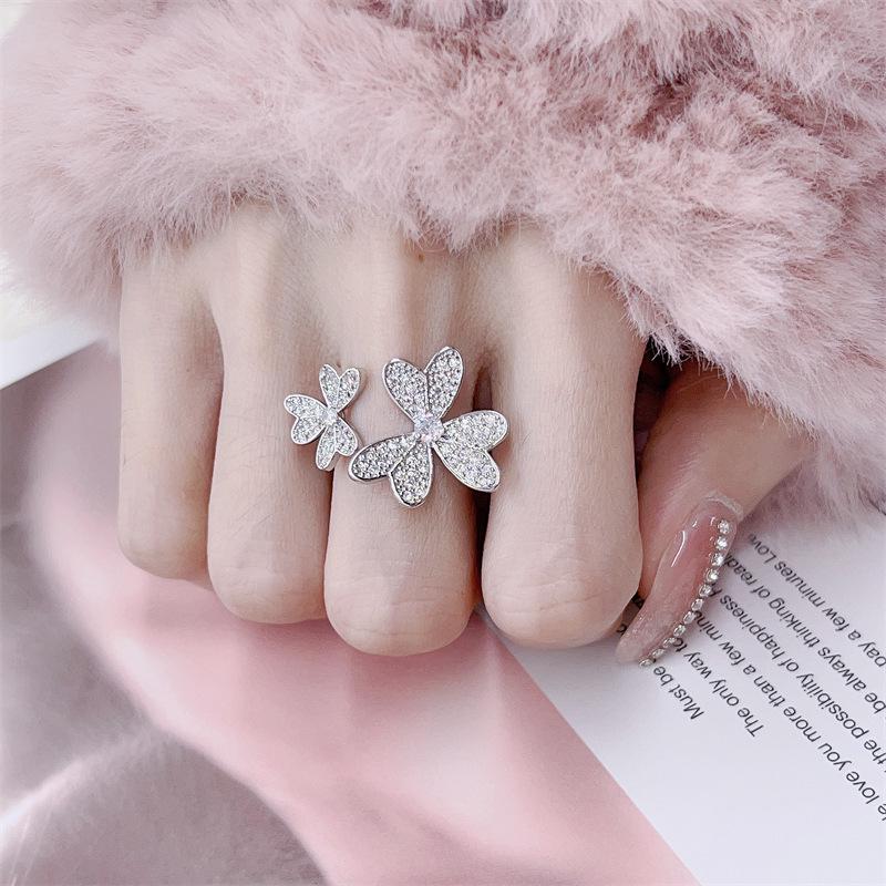 Exquisite Versatile Adjustable Flower-Shaped Open Ring Jewelry Adjustable Open