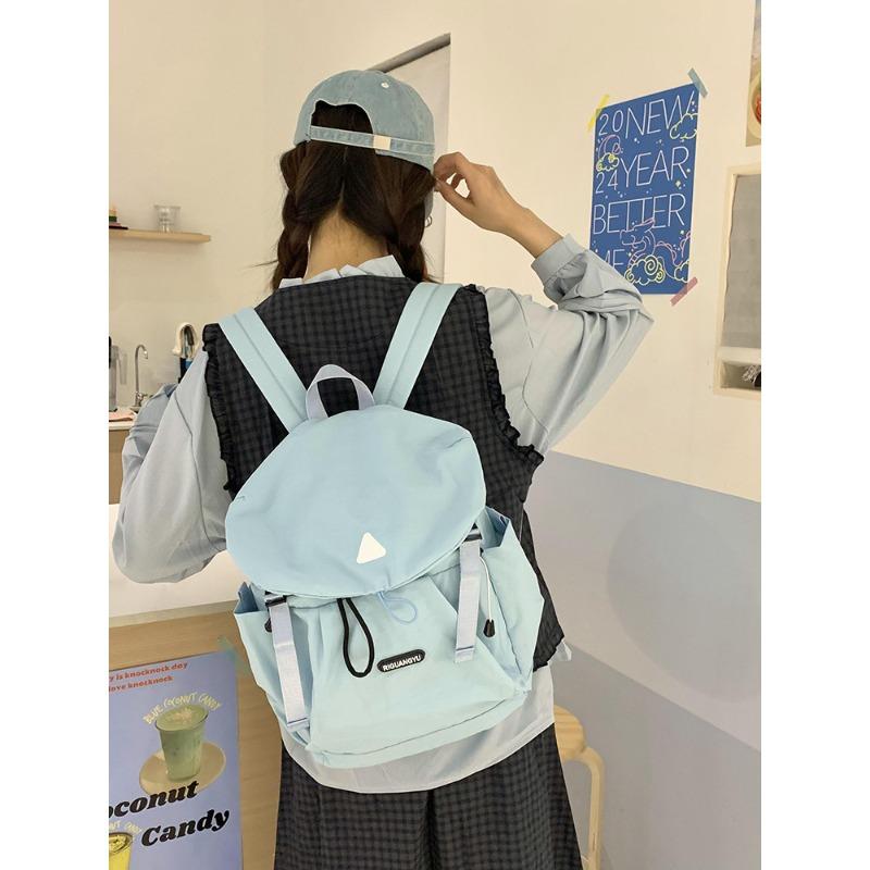 Student backpack new simple niche design casual versatile lightweight backpack