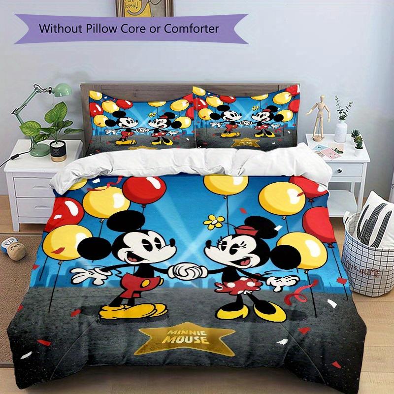 3pcs set Mickey Mouse, Minnie Mouse, balloons Bedding Set with Duvet Cover+Pillowcases, All-Season Polyester, Zipper Closure53